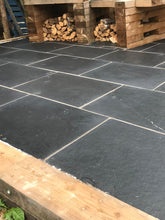 Load image into Gallery viewer, BLACK LIMESTONE HANDCUT MIX PATIO PACKS